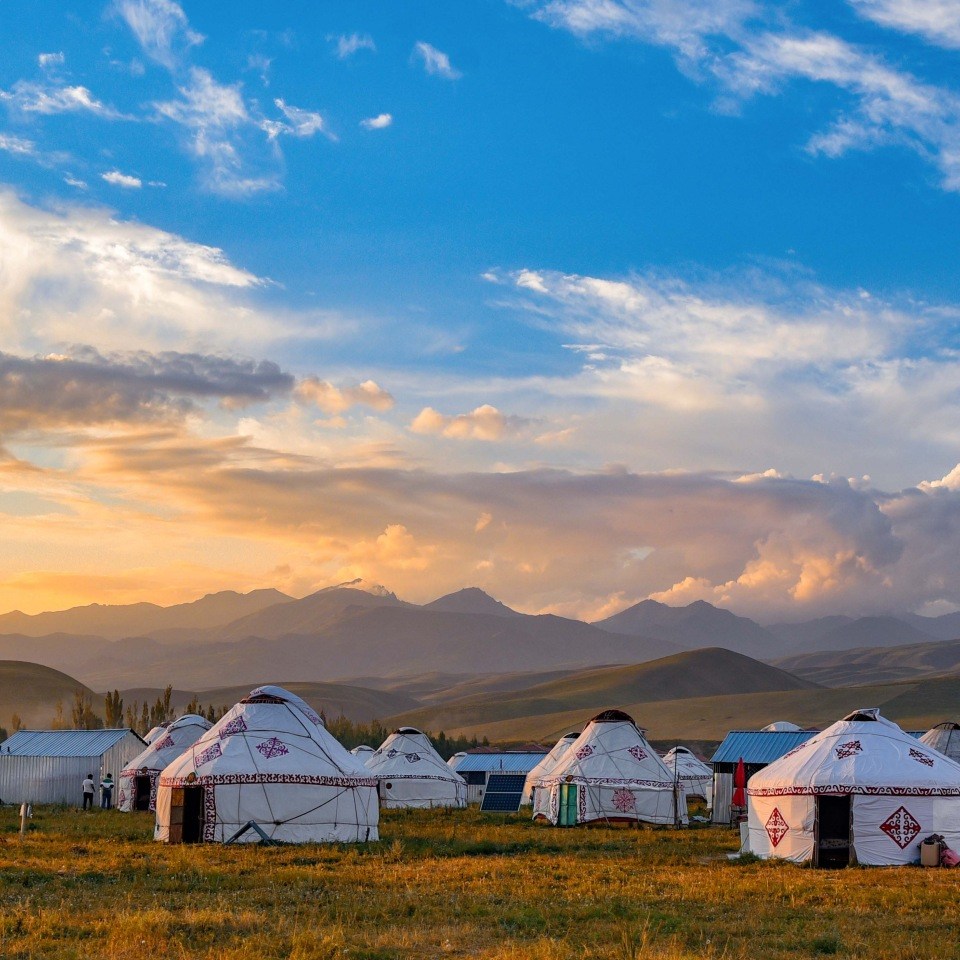Jurte oder Ger Camp in der Mongolei